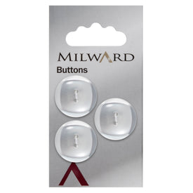 Milward Knap - 0294 - Hvid - 22 mm - 3 stk