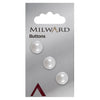 Milward Knap - 0299 - Hvid - 13 mm - 3 stk