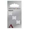 Milward Knap - 0304 - Hvid sommerfugl - 13 mm - 3 stk