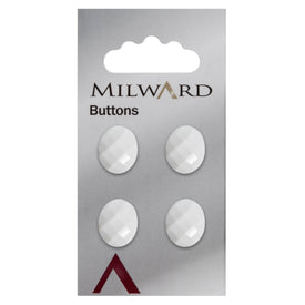 Milward Knap - 0310 - Hvid - 16 mm - 4 stk