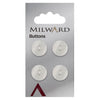 Milward Knap - 0312 - Hvid - 15 mm - 4 stk