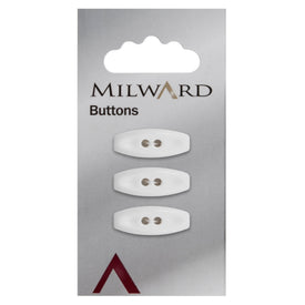 Milward Knap - 0325 - Hvid - 25 mm - 3 stk