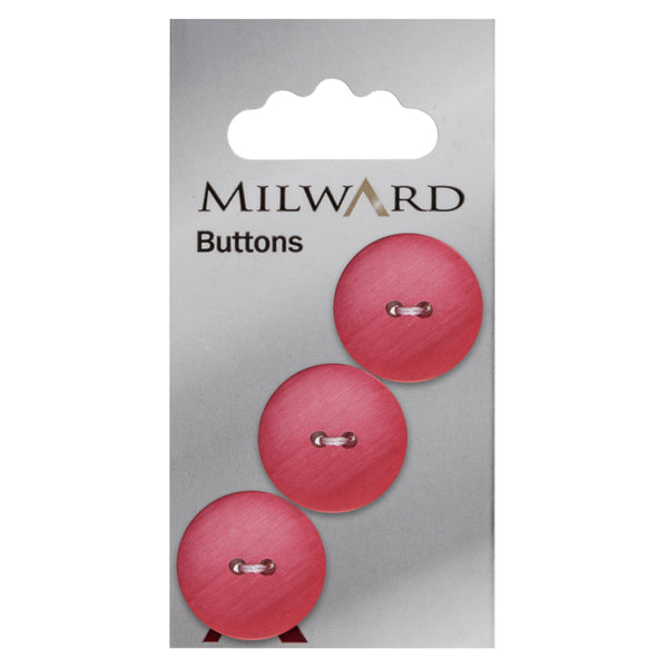 Milward Knap - 0385 - Rød-lys - 20 mm - 3 stk – Stofbanditten