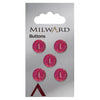 Milward Knap - 0389 - lys rød glimmer - 13 mm - 5 stk