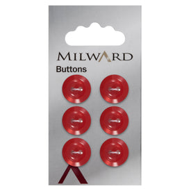 Milward Knap - 0391 - Rødblank - 14 mm - 6 stk