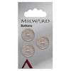 Milward Knap - 0399 - lys rød glimmer - 17 mm - 3 stk