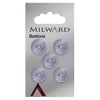 Milward Knap - 0402 - Lyslilla - 14 mm - 5 stk