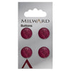 Milward Knap - 0420 - rød lilla- 15 mm - 4 stk