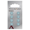 Milward Knap - 0424 - Lys blå stjerne - 10 mm - 8 stk