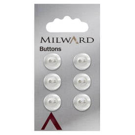 Milward Knap - 0855 - Hvid - 13 mm - 6 stk