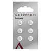 Milward Knap - 0858 - Hvid - 10 mm - 6 stk