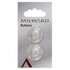 Milward Knap - 0863 - Hvid - 23 mm - 2 stk