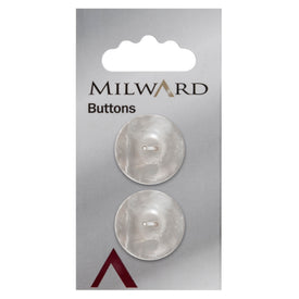 Milward Knap - 0863 - Hvid - 23 mm - 2 stk