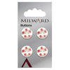 Milward Knap - 0966 - Klar - 15 mm - 4 stk