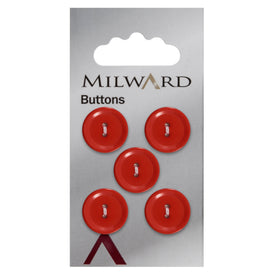 Milward Knap - 1088 - Rød - 15 mm - 5 stk