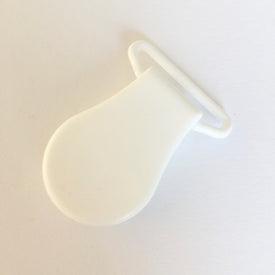 Plastic sutteclips / seleclips - Hvid - 10 Stk