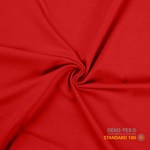 Bomuldsjersey - Fv 150 - Rød