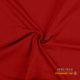 Bomuldsjersey - Fv 160 - Mørk rød