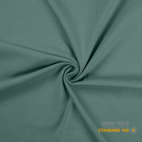 Bomuldsjersey - Fv 220 - Mørk støvet mint