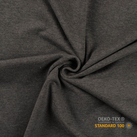 Bomuldsjersey - Fv 661 - Mellem grå melange
